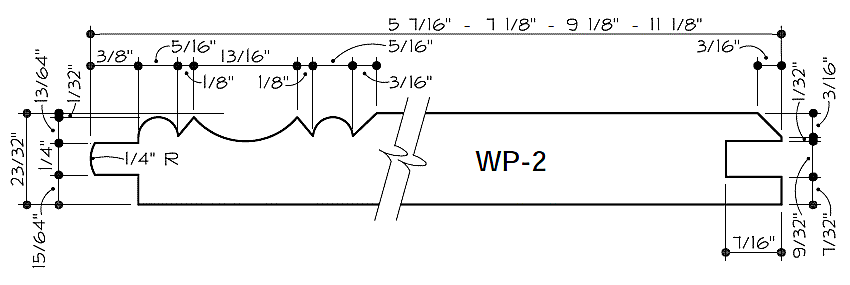 WWPA - T&G WP-2 Molded Edge+V Edge S2S-CM PATTERN 
